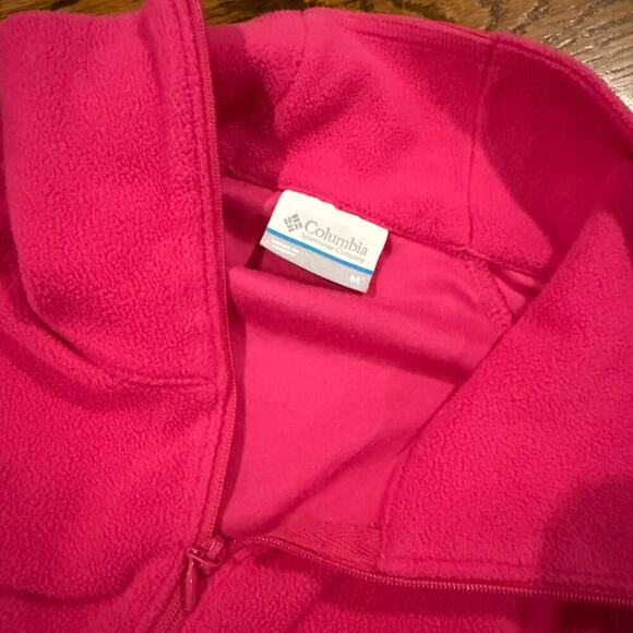Columbia 1/4 zip hot pink fleece size medium - Picture 3 of 4